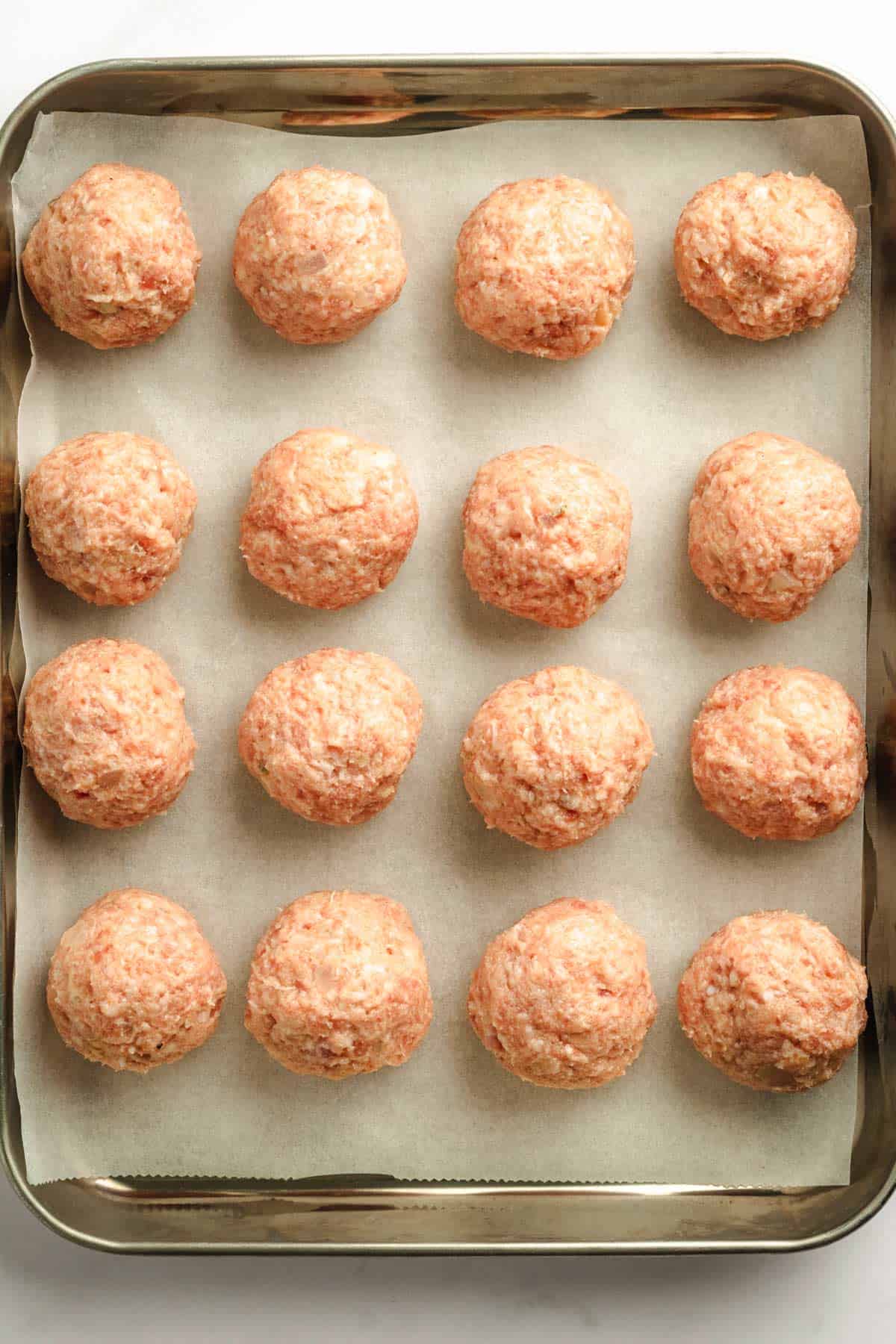 Making Swedish meatballs.