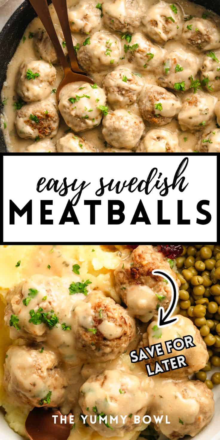 Creamy and saucy Swedish Meatballs.