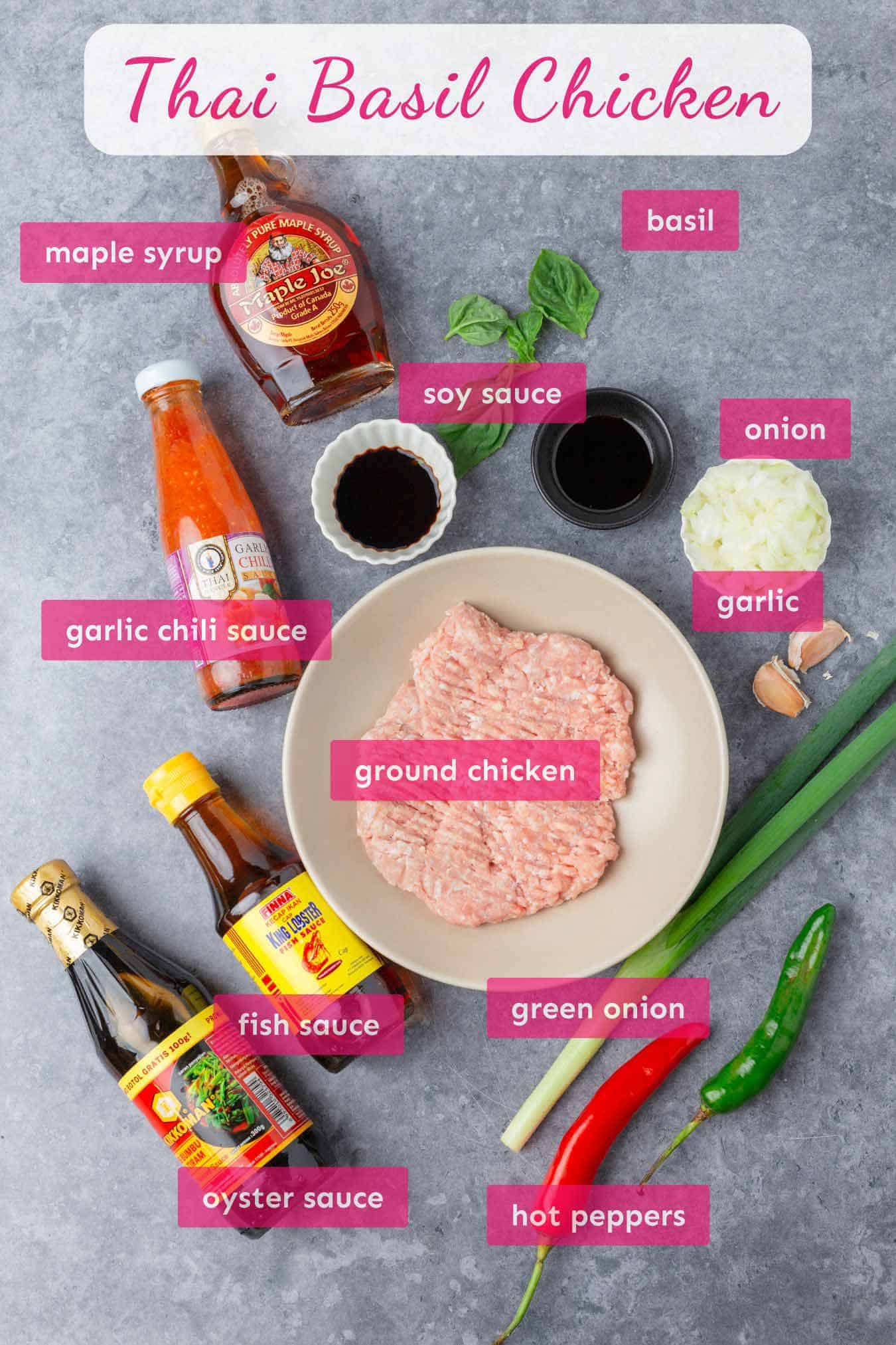 Thai Basil Chicken Recipe Ingredients