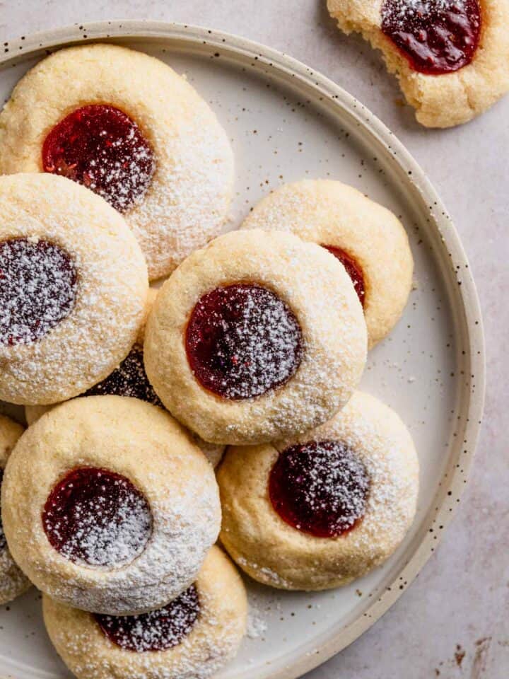 Easy Thumbprint Cookies With Jam ( Vegan, Gluten Free, Dairy Free )