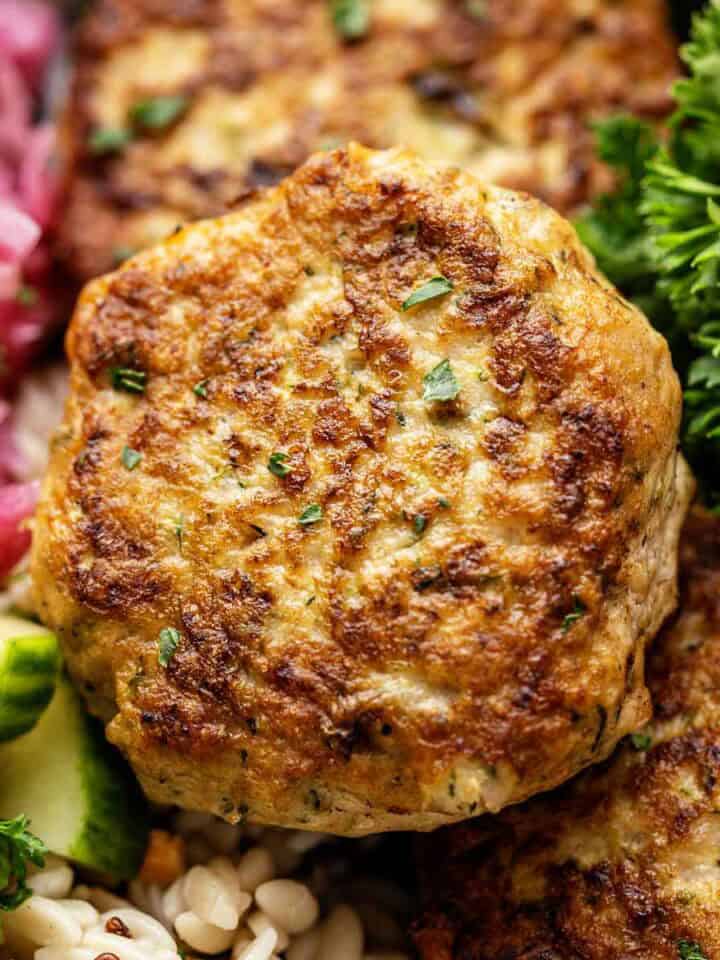 Juicy & Healthy Ground Turkey Patties with Zucchini.