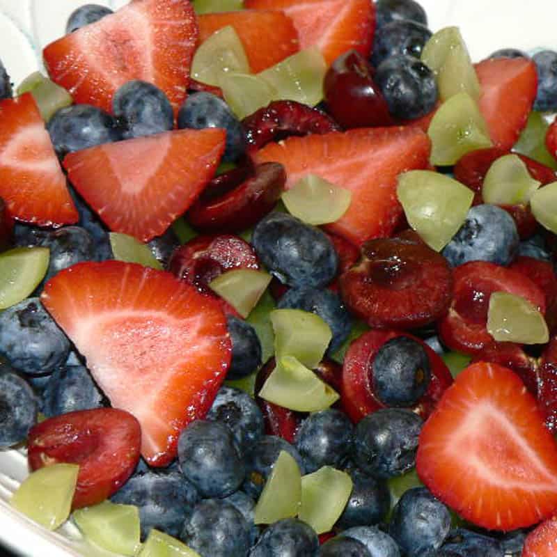 Strawberry Salad With Cherries and Blueberries — Vegan