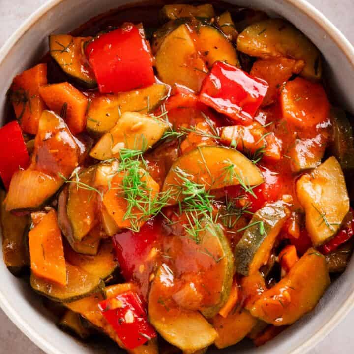 Zucchini Vegetable Stew.
